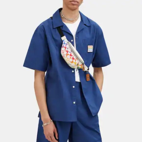 Coach Sprint Belt Bag 24 In Rainbow Signature Canvas - Picture 2 of 6